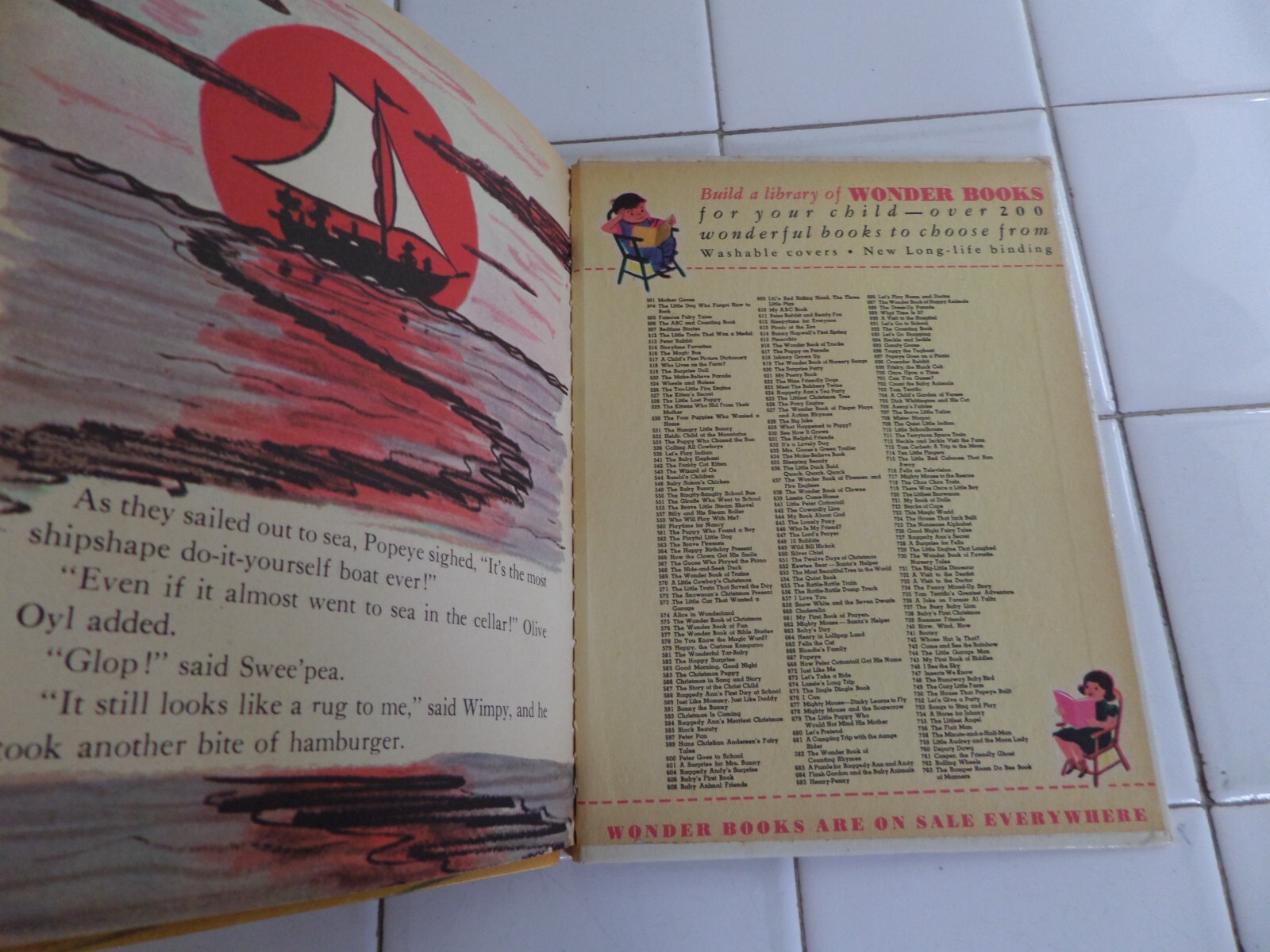 Popeye’s Big Surprise, A Wonder Book,1962(Vintage Children’s)
