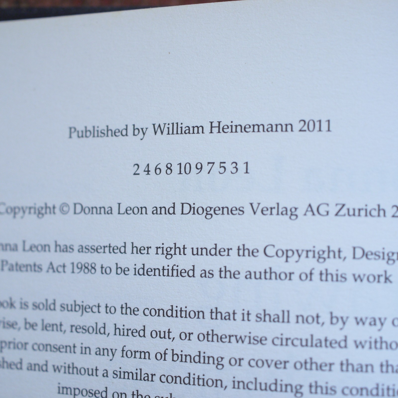 * Signed Copy * Donna Leon Drawing Conclusions First UK Edition in D/J 2011