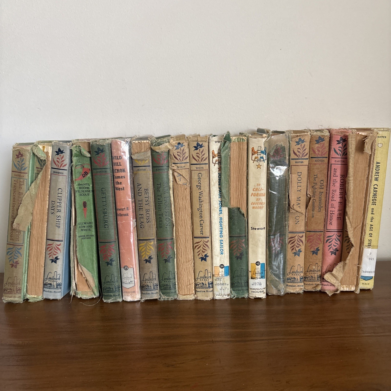 LANDMARK BOOKS 19 Children’s US History Books Vintage 1950 HDBK