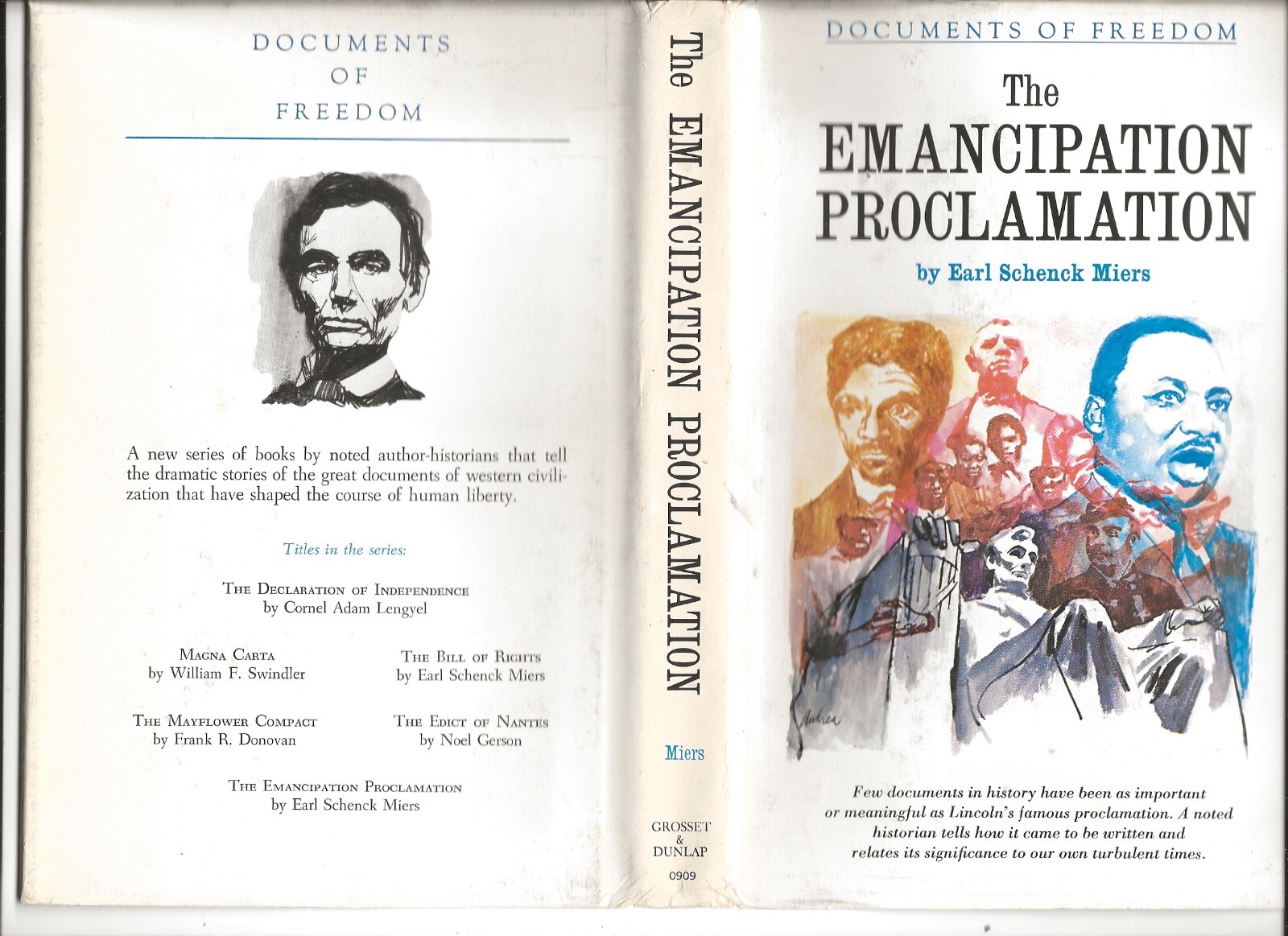 THE EMANCIPATION PROCLAMATION / DOCUMENTS OF FREEDOM / EARL SCHENCK MIERS HC/WDJ
