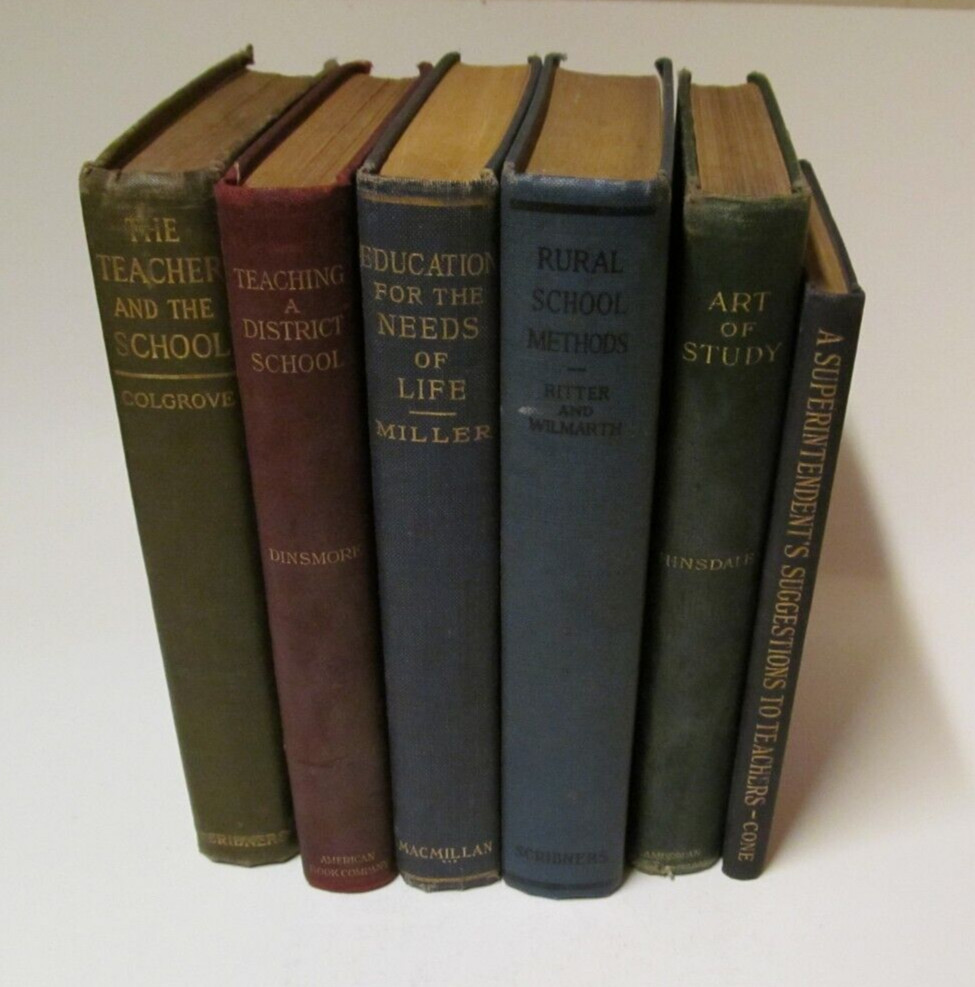 Lot of six early 20th Century books about education