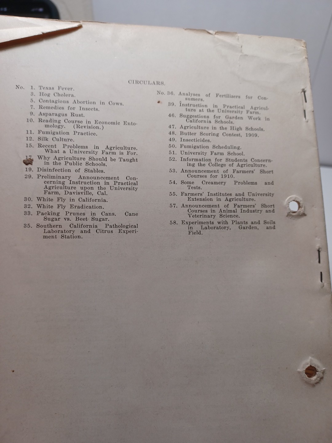 1911 Berkeley Ca Agriculture Experiment Station Increasing Wheat Yield RRP 633