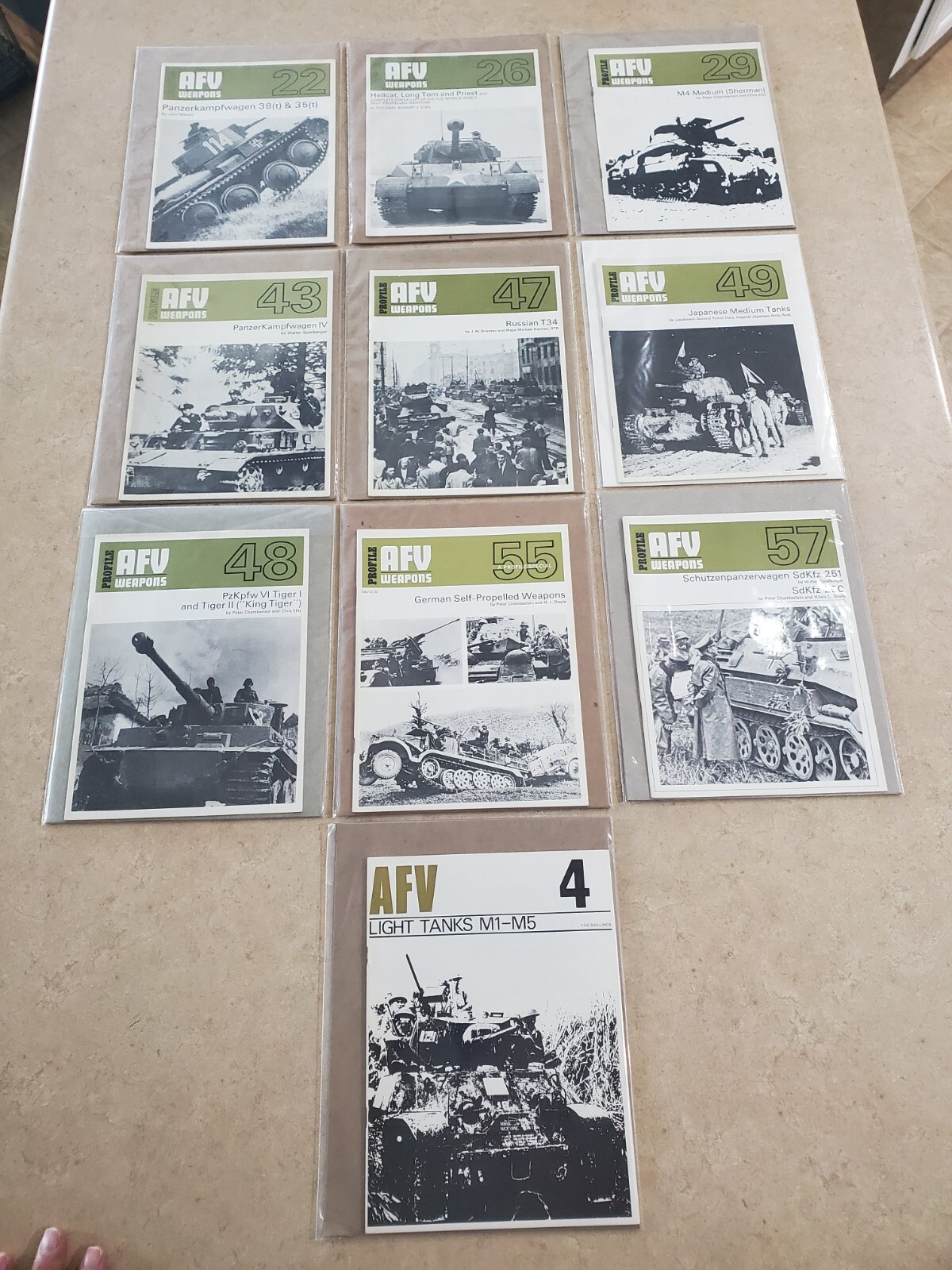 20 Issues Profile Armored Fighting Weapons from WWII Profile Publications
