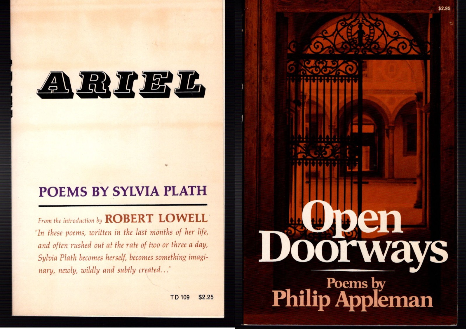 2 Poetry Books SYLVIA PLATH, PHILIP APPLEMAN