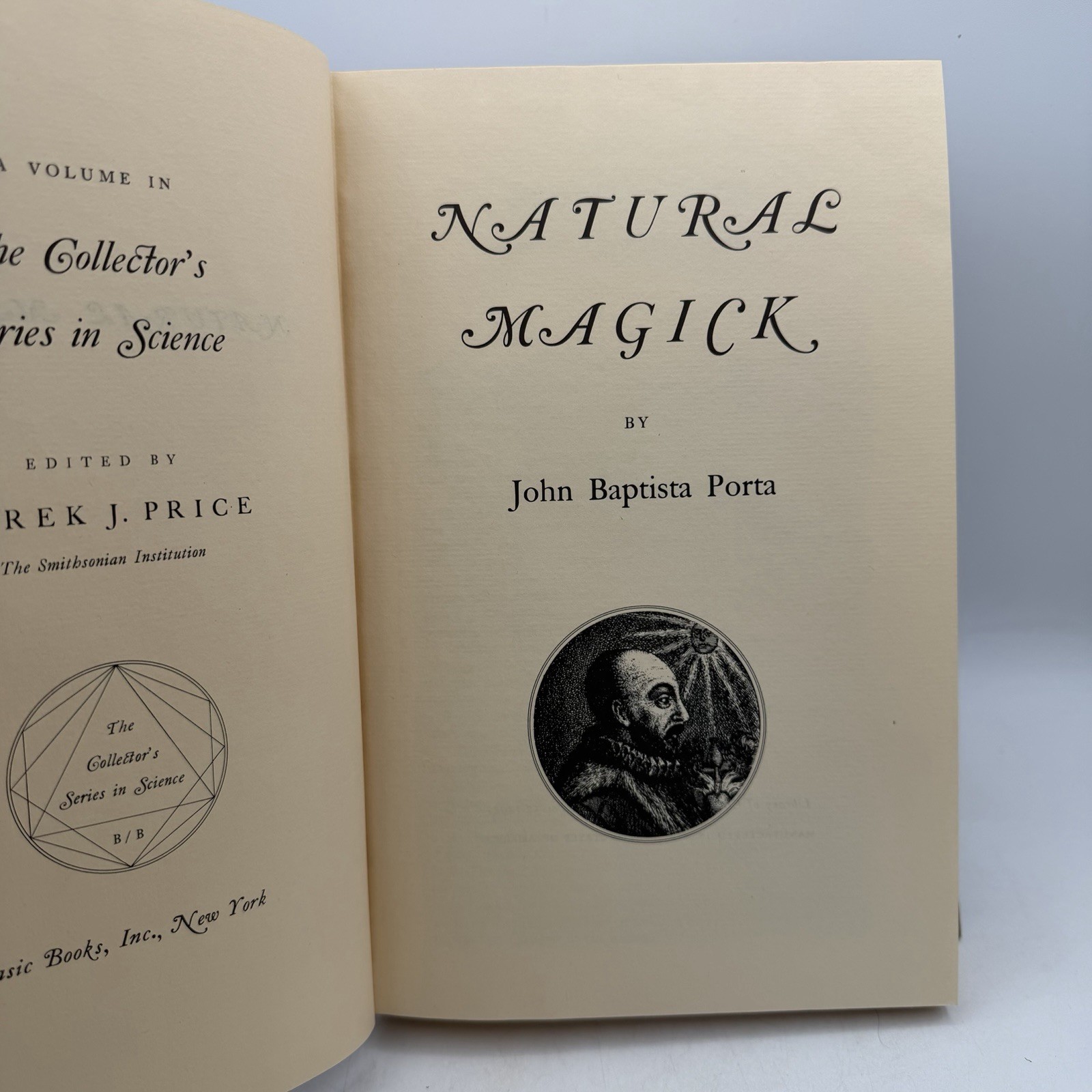 Natural Magick John Baptista Porta Basic Books 1957 HC First Print No Slipcase