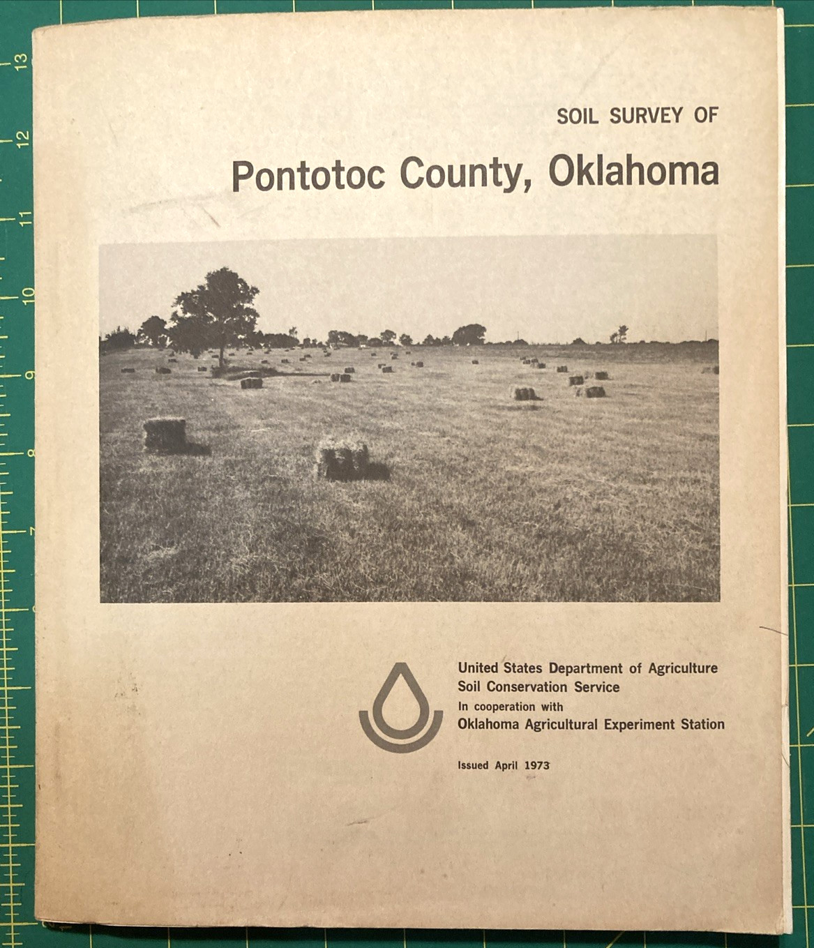 1973 Soil Survery of Pottawatomie County Oklahoma Fold Out Topographical Maps