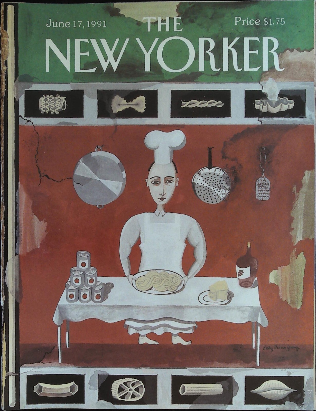 The New Yorker June 17, 1991 Kathy Osborn Young FRONT COVER ONLY