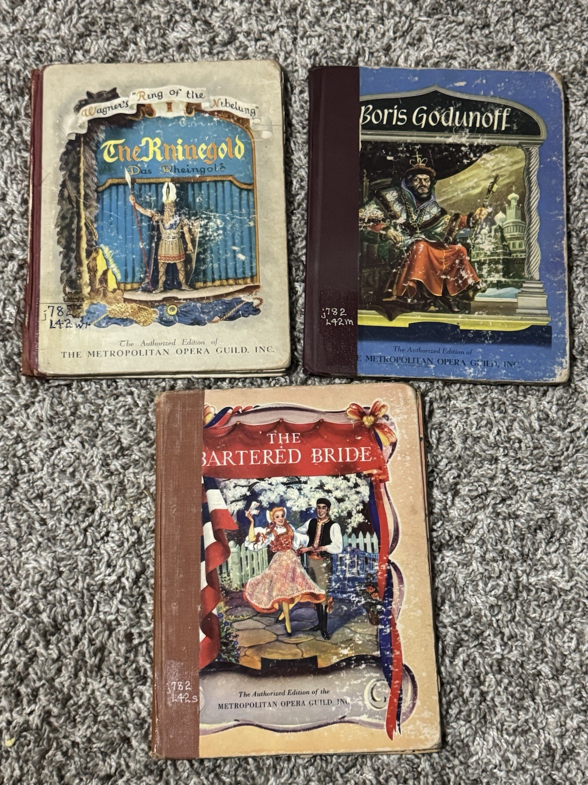 Lot 3 Vintage Opera Books – Rhinegold, Bartered Bride, Boris Godunoff -MET Guild