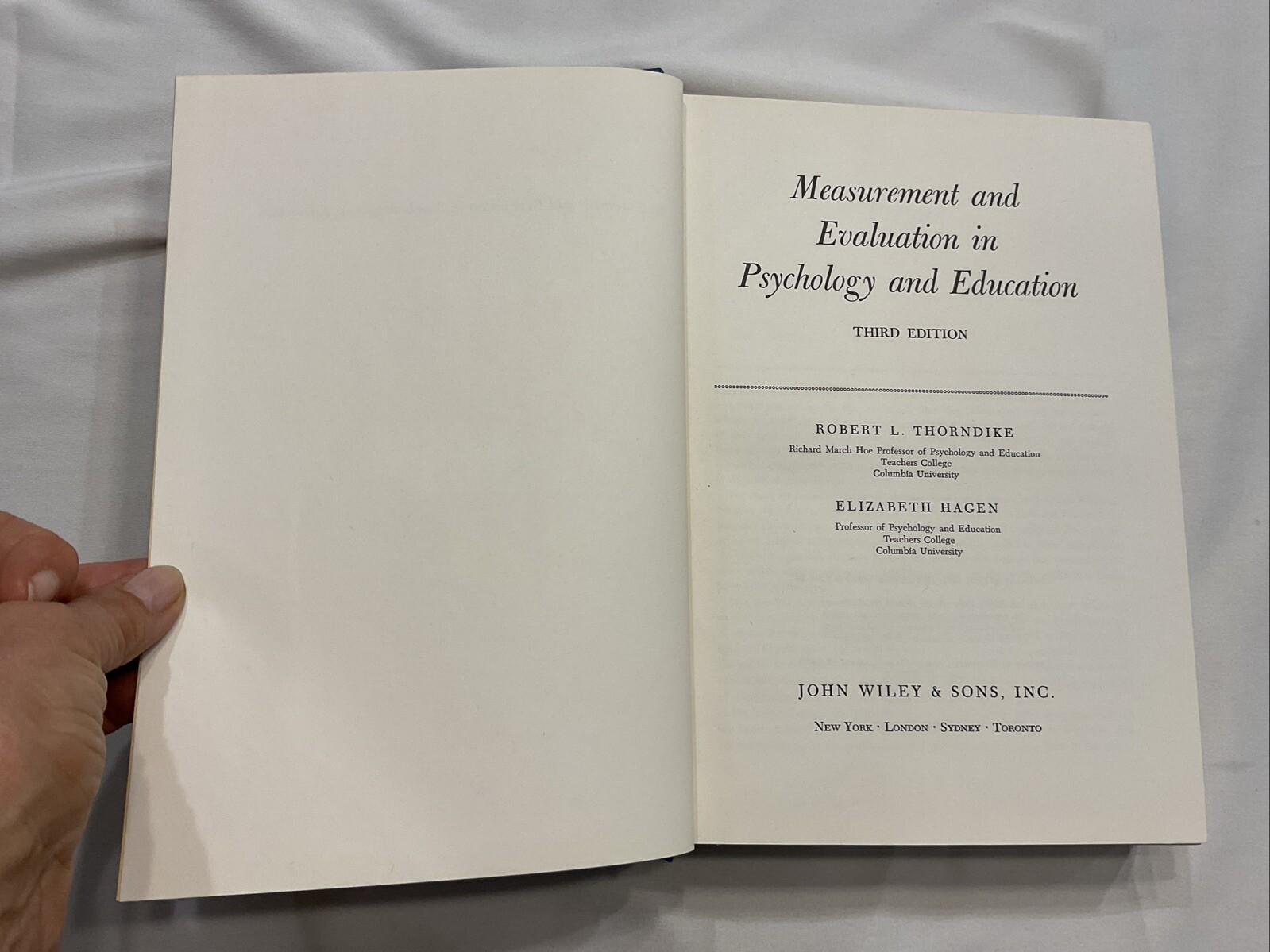 1969 – MEASUREMENT & EVALUATION IN PSYCHOLOGY & EDUCATION Thorndike Hagen RARE!