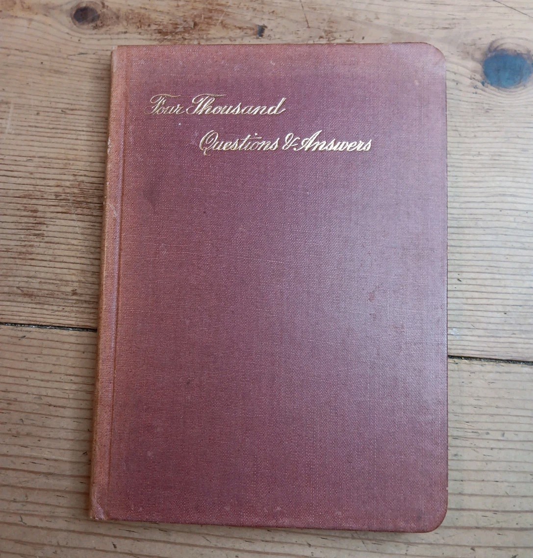Four Thousand Questions and Answers 1898 Book Sunday School Christian Scripture