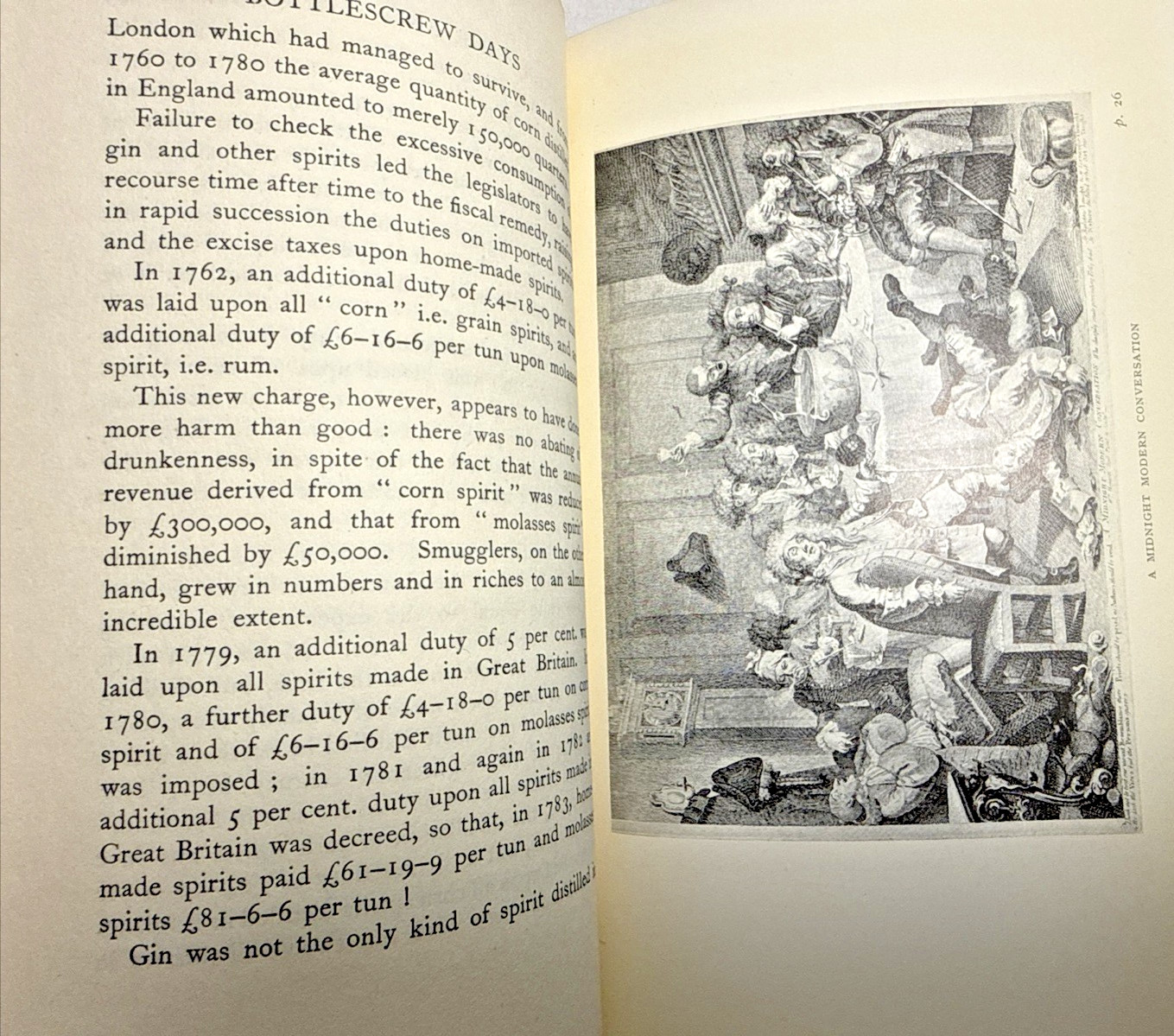 Bottlescrew Days Andre Simon Wine England 18th Century 1926 1st ED Antique Book