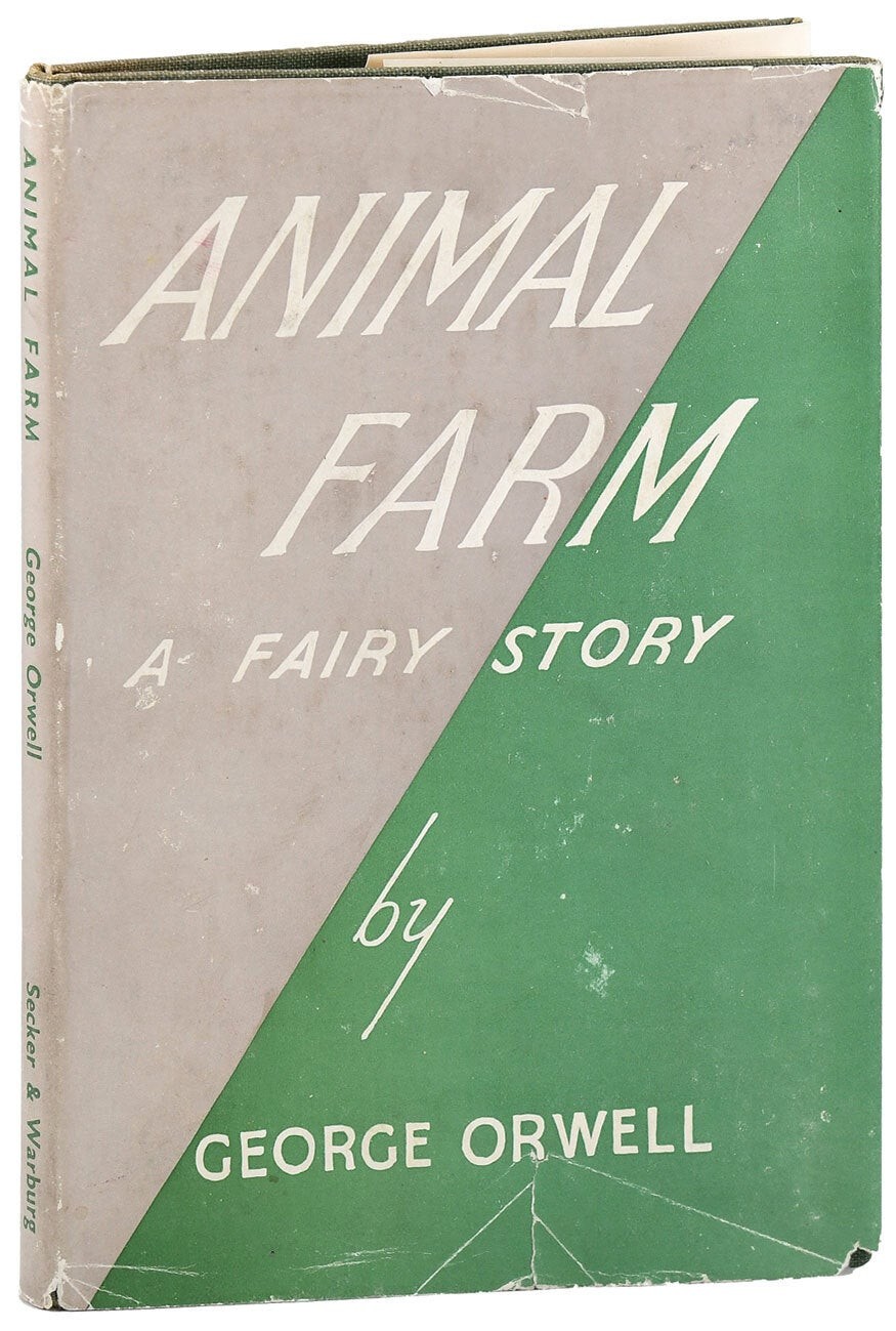 George Orwell-ANIMAL FARM: A FAIRY STORY-1945-2ND IMPRESSION-NEAR FINE/VG+ DJ