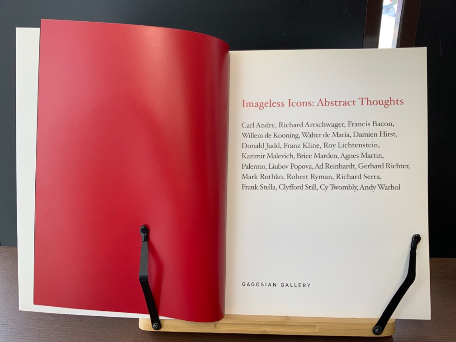 2005 Imageless Icons: Abstract Thoughts, Gagosian Gallery Exhibition Catalog