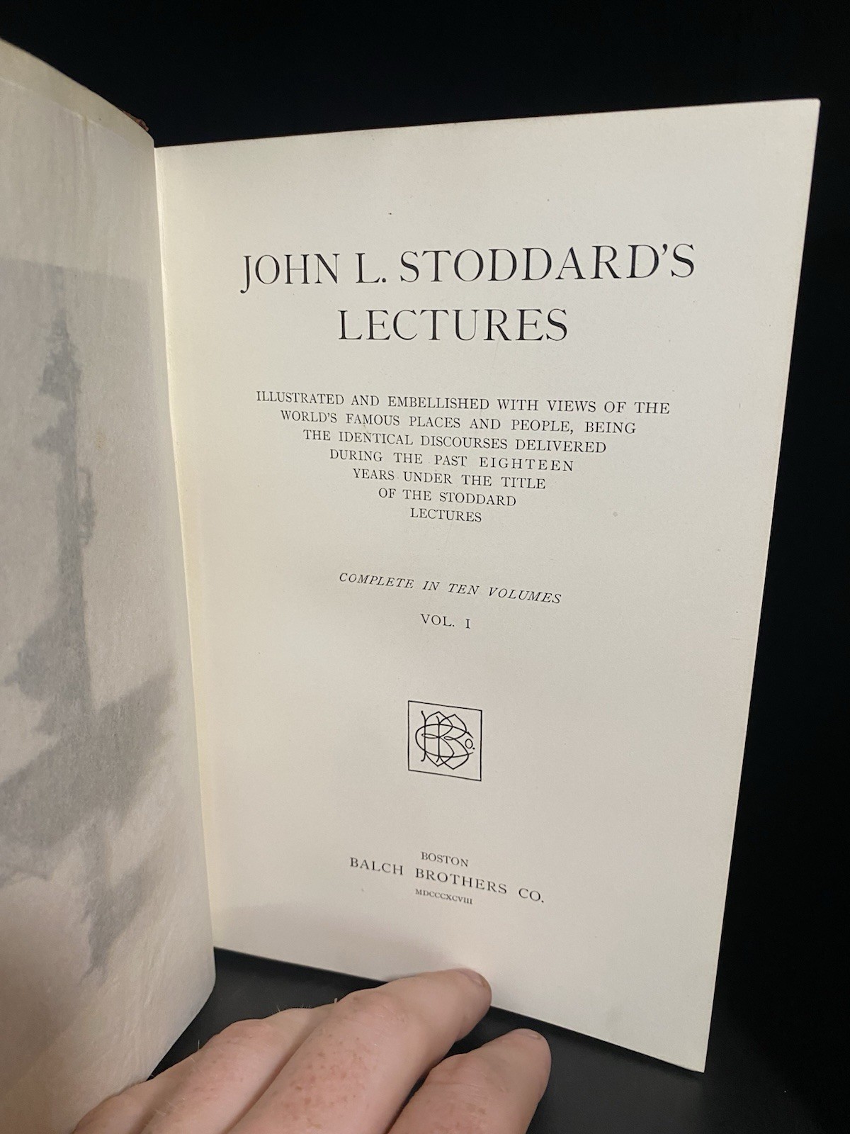 John Stoddards Lectures 1897 Antique Complete 10 Vol. Set Handsome Condition