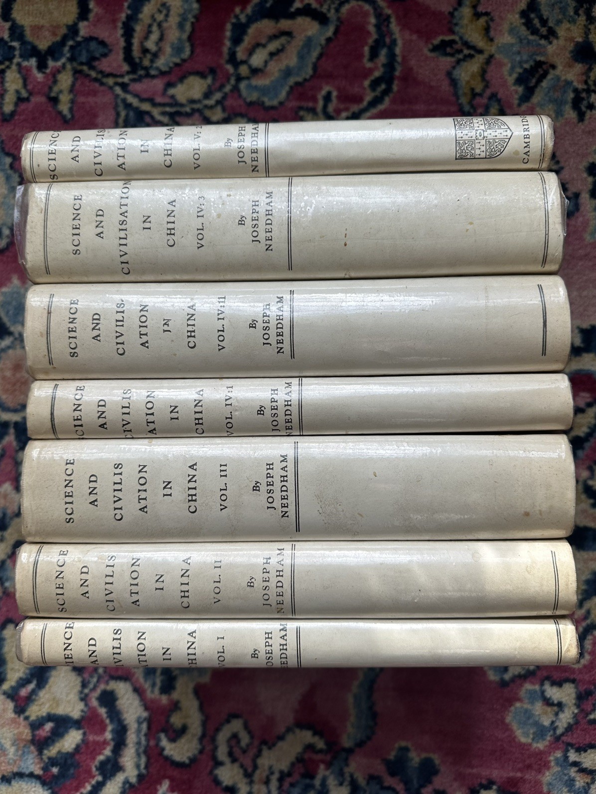 Science and Civilisation in China Joseph Needham Partial Set of 7 Vols 1-4, 5.2