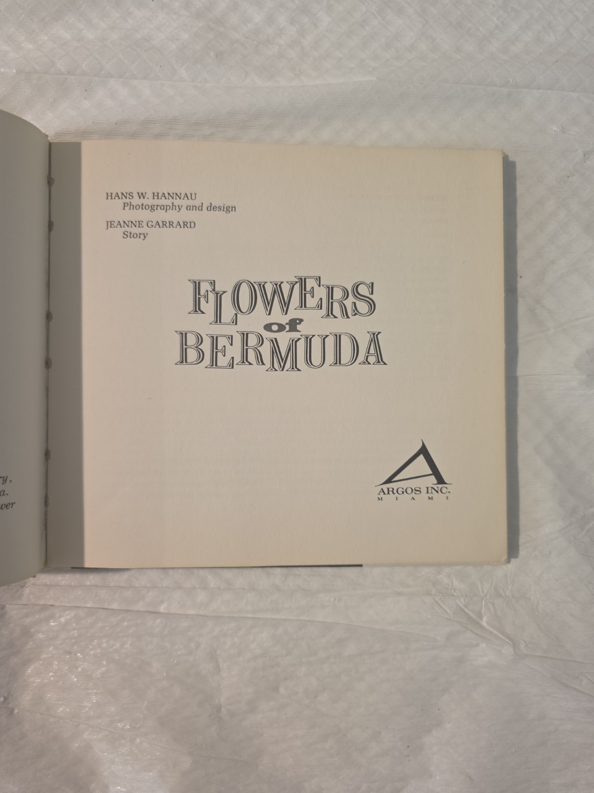 Jeanne GARRARD / Flowers of Bermuda 1st Edition 1960