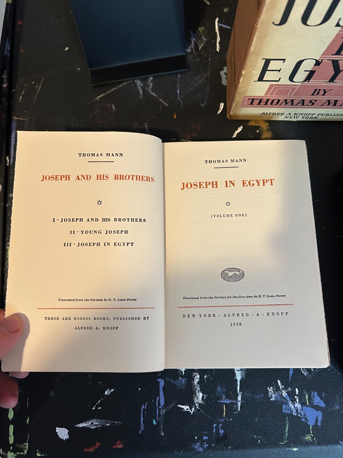 Joseph in Egypt: Thomas Mann: 1938 HC Set 1st Edition w/original slipcase