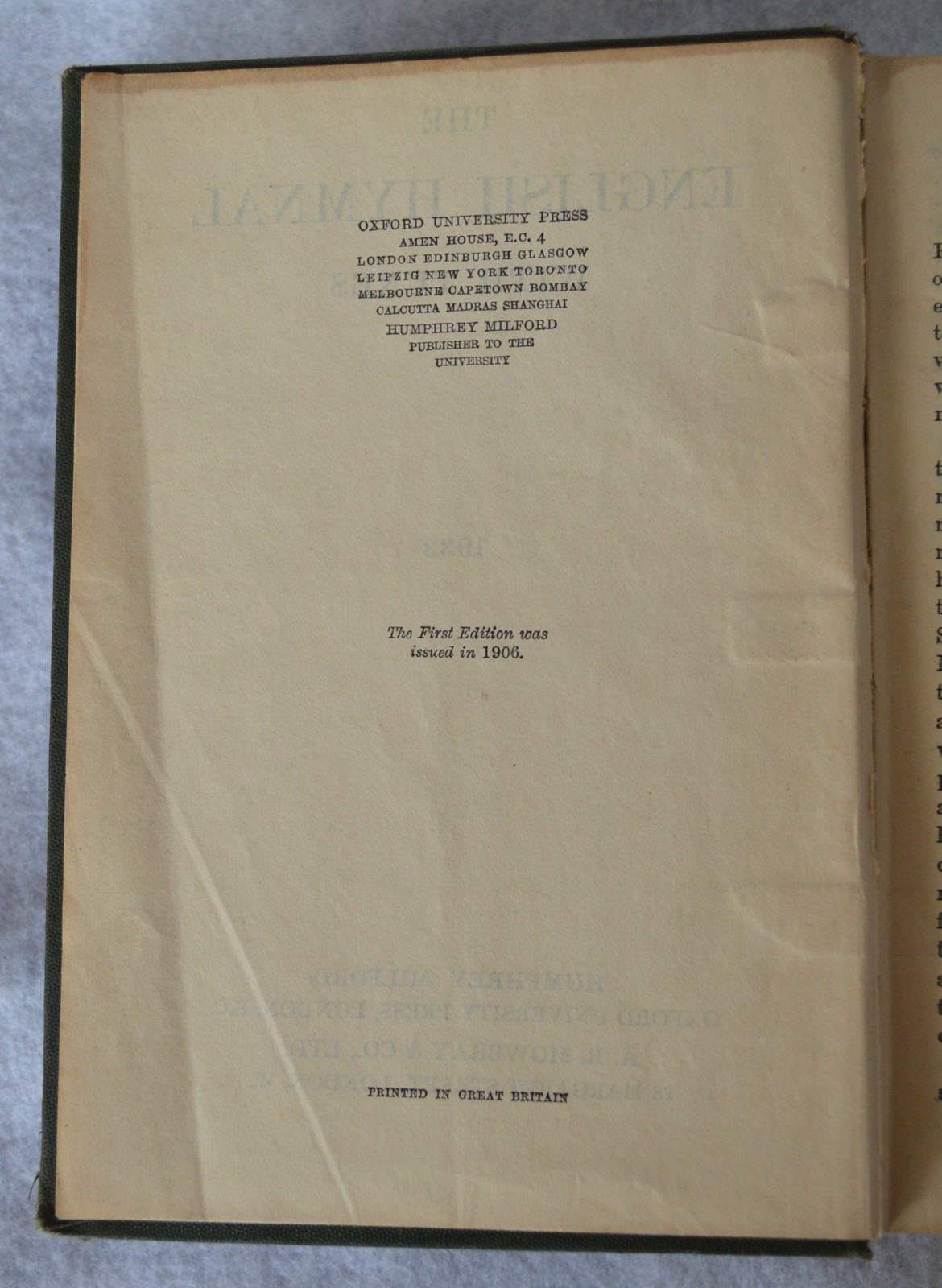 The English Hymnal with Tunes 1933 Oxford University Press