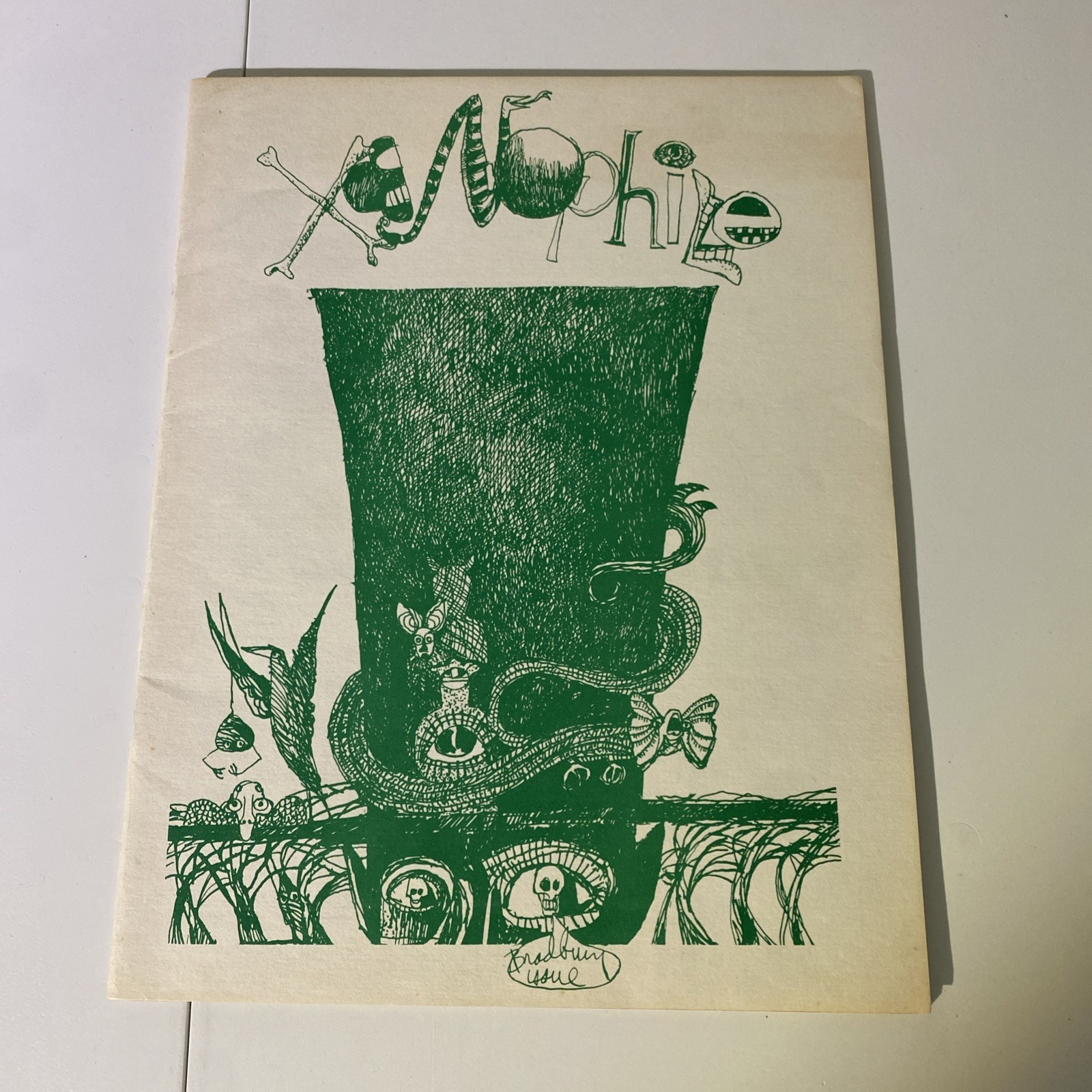 Xenophile Vol 13, Bradbury Issue 1975, SIGNED by Donn Albright