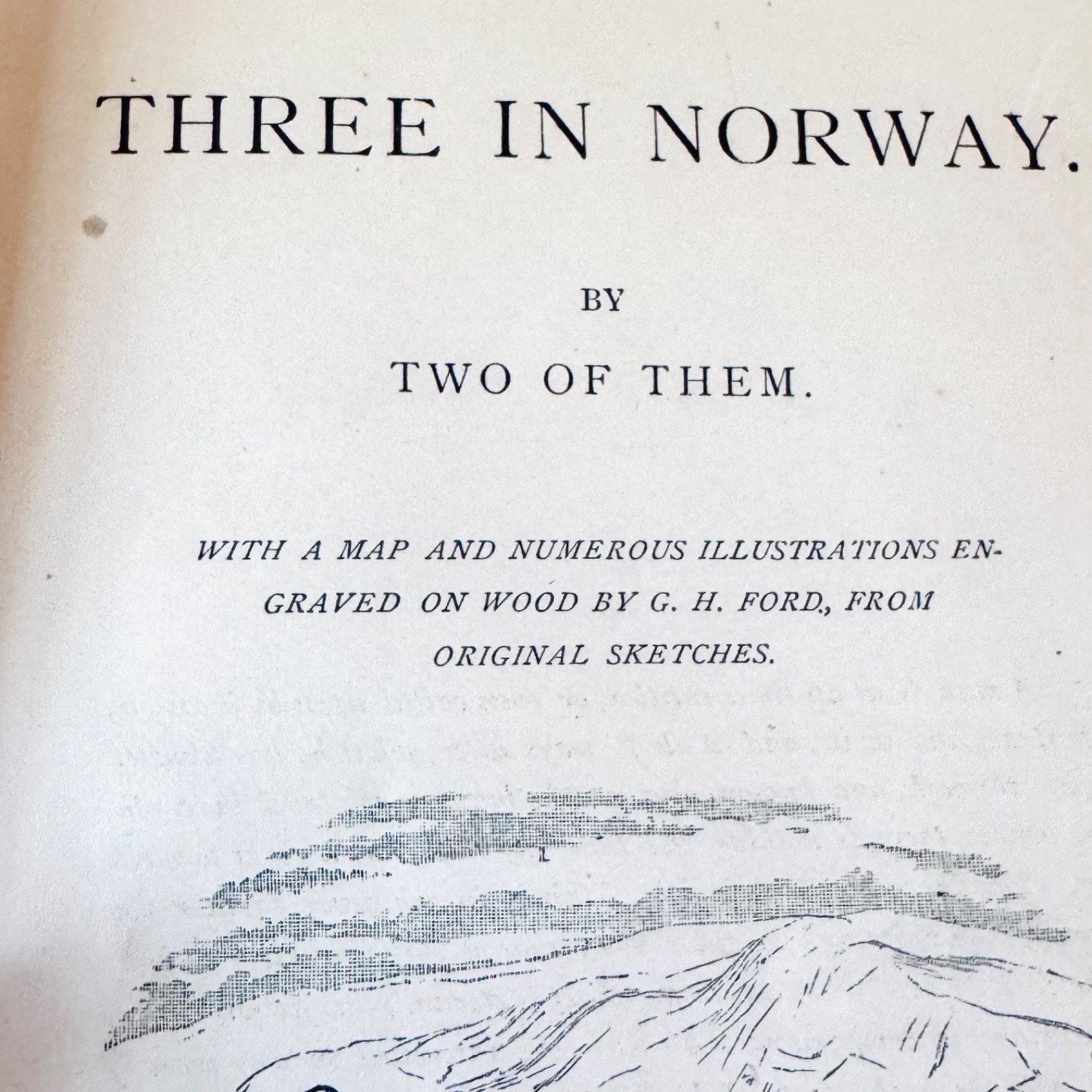 „Three in Norway“ Porter & Coates 1888 Edition Gilt Cover Map Illustrated RARE