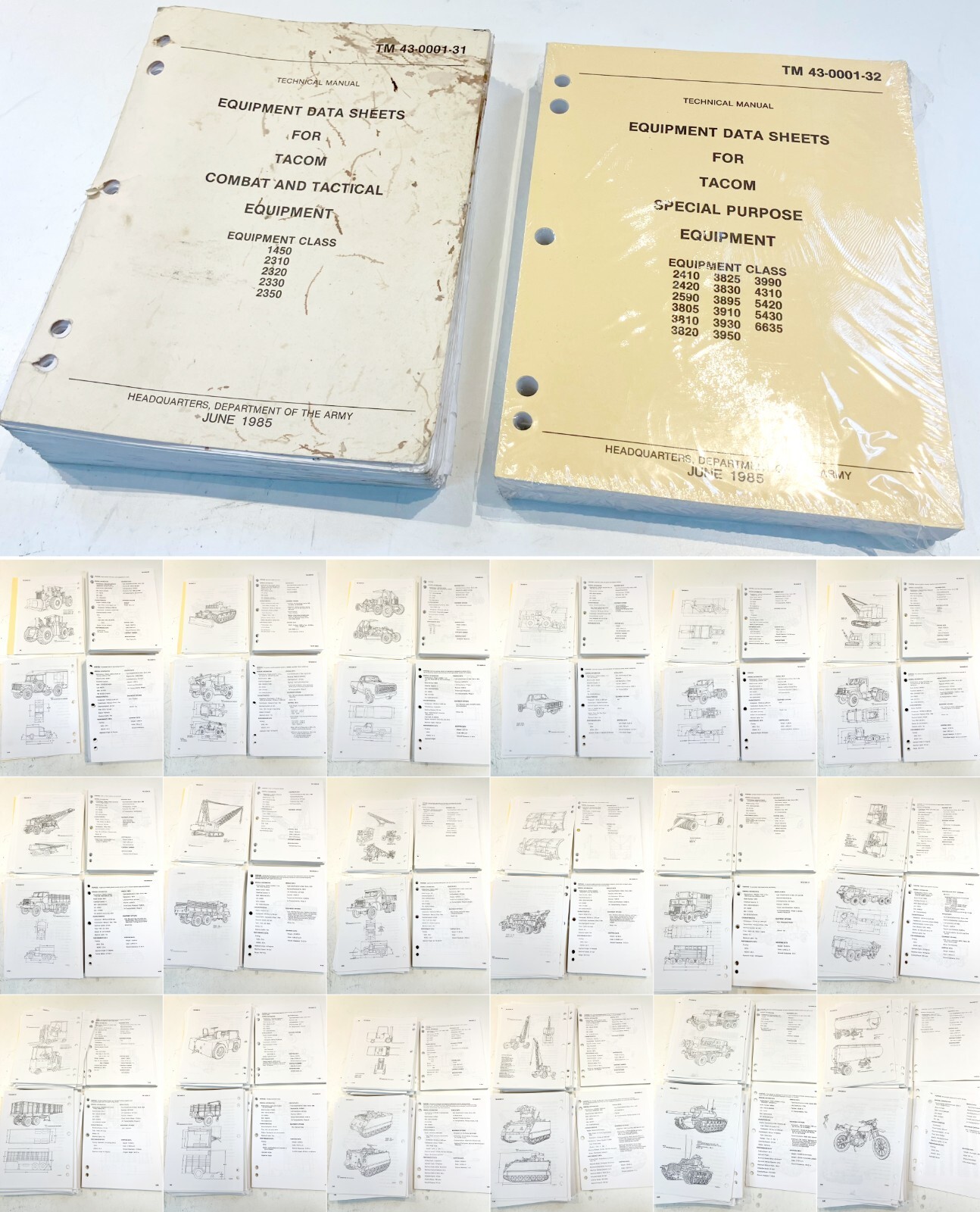 LOT #21~ 2 technical manuals VOL 1 & 2 TM 43-0001-31, TM 43-0001-32 another set