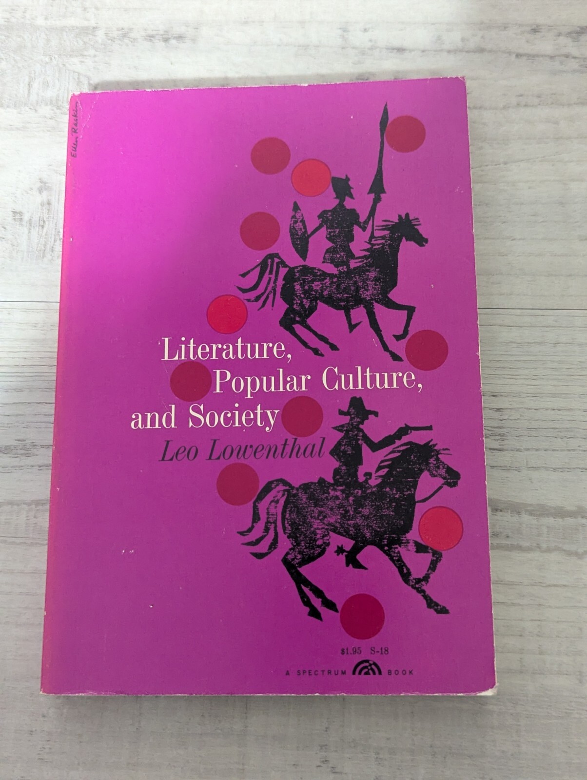 Literature, Popular culture, and Society; L. Lowenthal – vintage/PB/VG