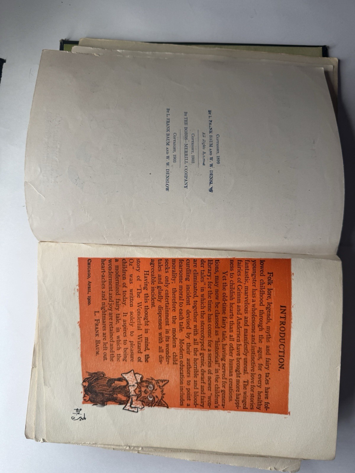 The Wizard of Oz by L. Frank Baum Illustrated W.W. Denslow Early Edition c1910s