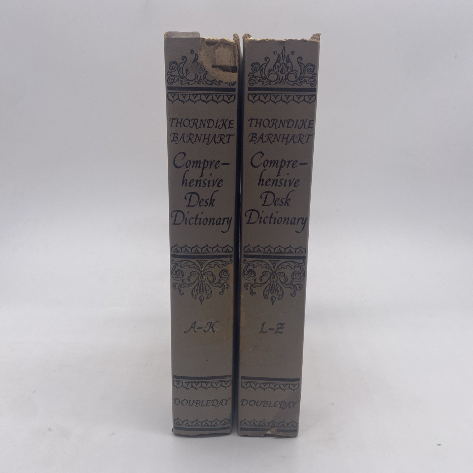 Vintage Thorndike Barnhart Comprehensive Desk Dictionary Volumes 1 And 2 1958