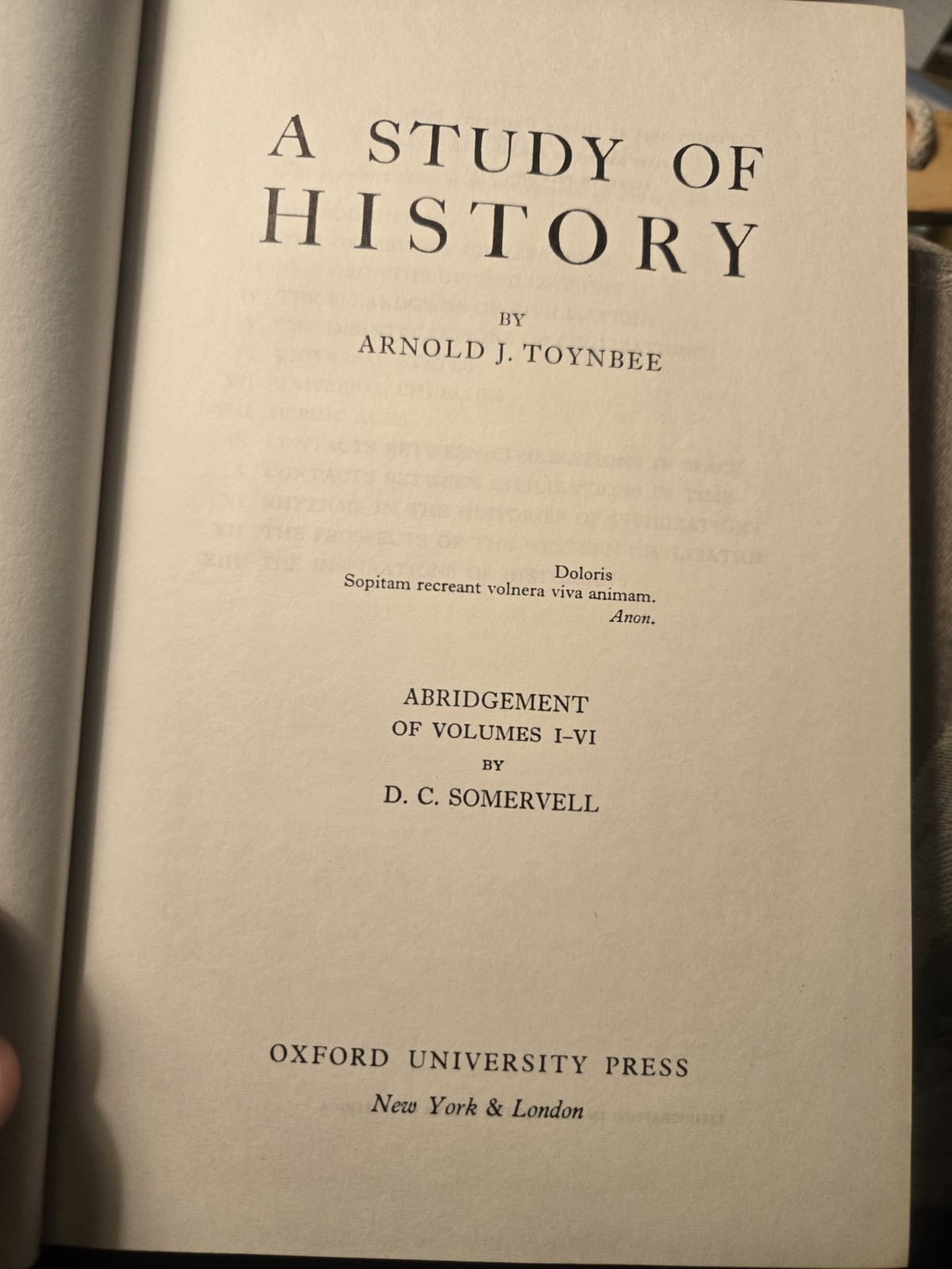 A Study of History by Arnold J. Toynbee 1947 HC Oxford Univ RARE
