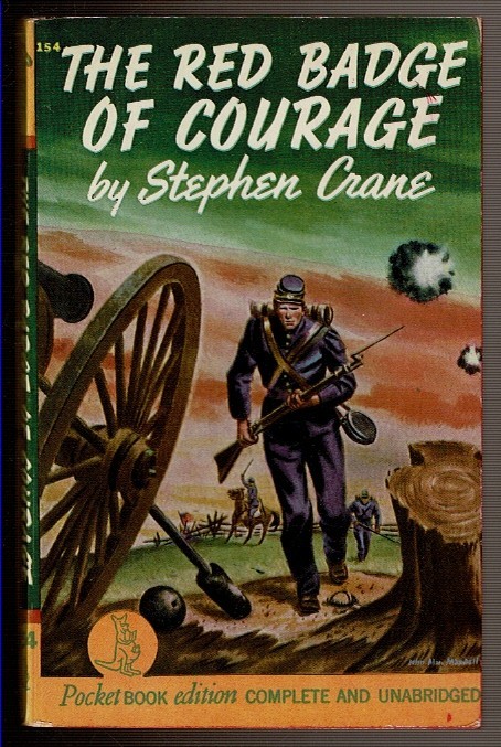 THE RED BADGE OF COURAGE by Crane, Stephen. 1942 1st Pocket book #154.