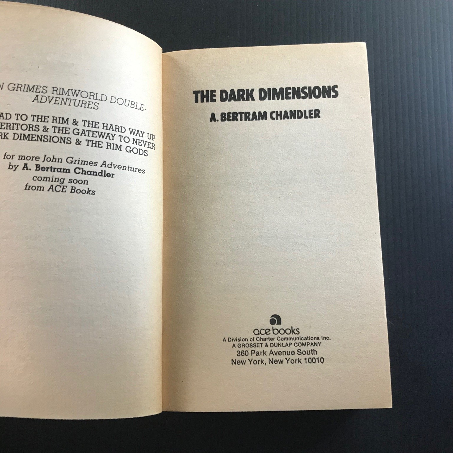 Dark Dimensions The Rim Gods A. Bertram Chandler 1978 Ace Science Fiction