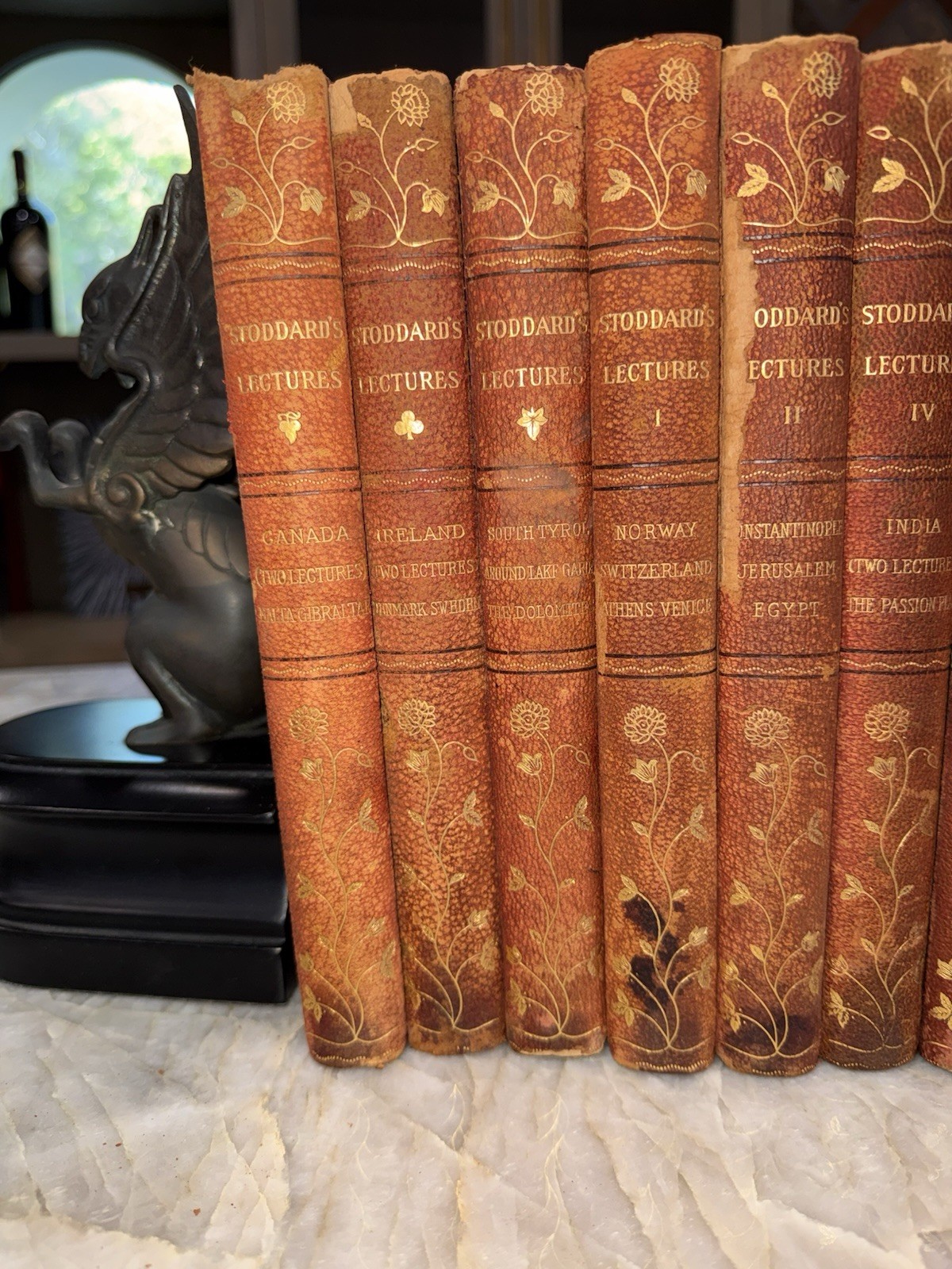 Antique 1908 John L. Stoddard’s Lecture Complete 10 Volume Set Travel World Hist