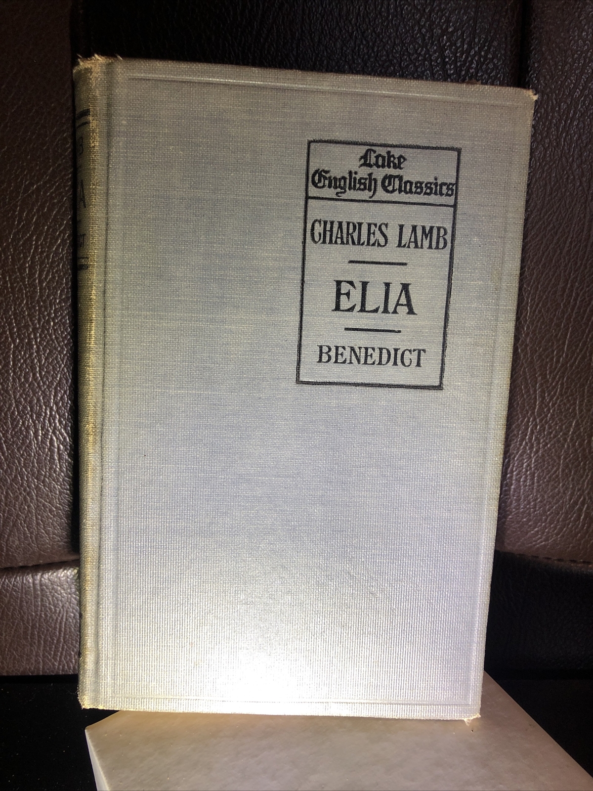 Antique Book Charles Lamb Elia Benedict The Lake English Classics 1911 Poor