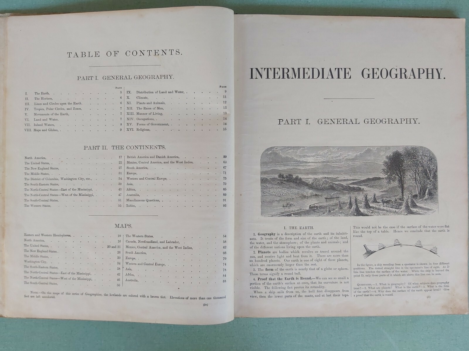 1881 Textbook Intermediate Geography Steinwehr Brinton