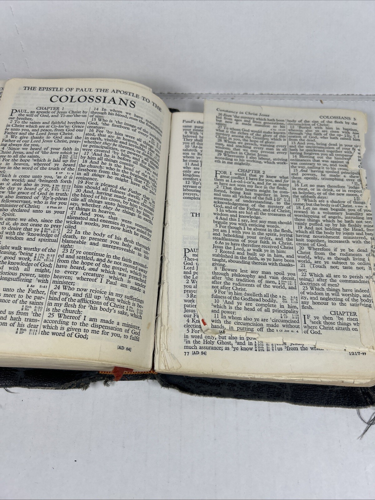A.J. Holman 1942 BIBLE Leather Simplified Pronouncing KJV Verse Reference Jewel