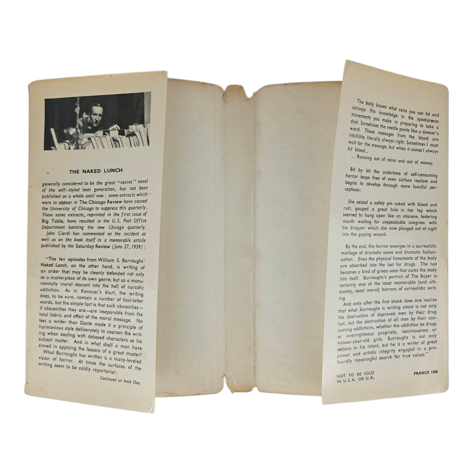 The Naked Lunch – William S. Burroughs – 1959 1st edition Olympia Press DJ first