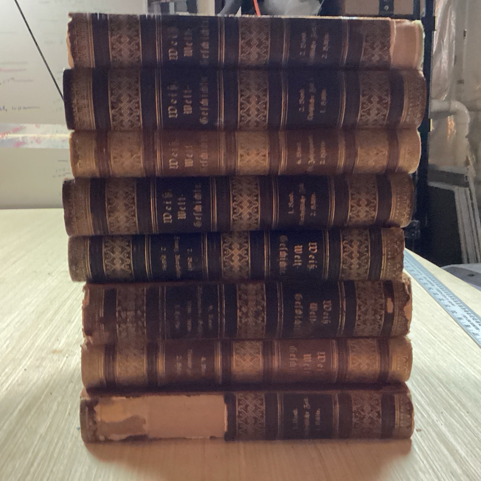 Antique World History Book Muehbauer & behrle 1880s Dr. J. B. Weik 6 Books