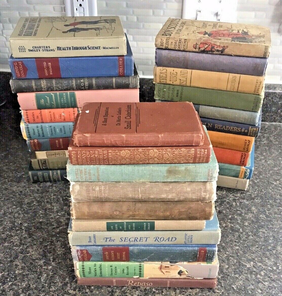 Vintage Antique Books Lot of 10 – Random Unsorted Mixed – For Crafts – Pre 1960