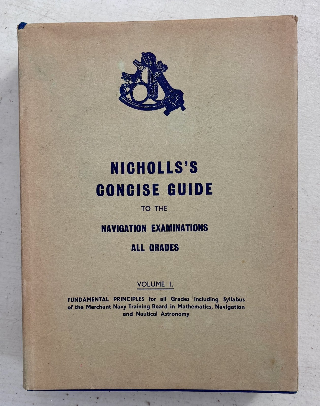 Nicholls’s Concise Guide Navigation Examinations Vol 1 1964 Nautical Hardcover