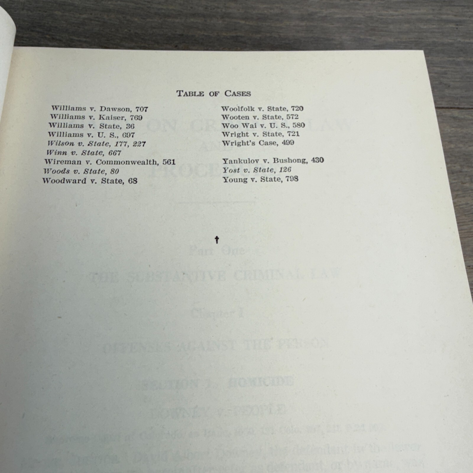 Cases on Criminal Law and Procedure 1st Edition 1952 University Casebook Series