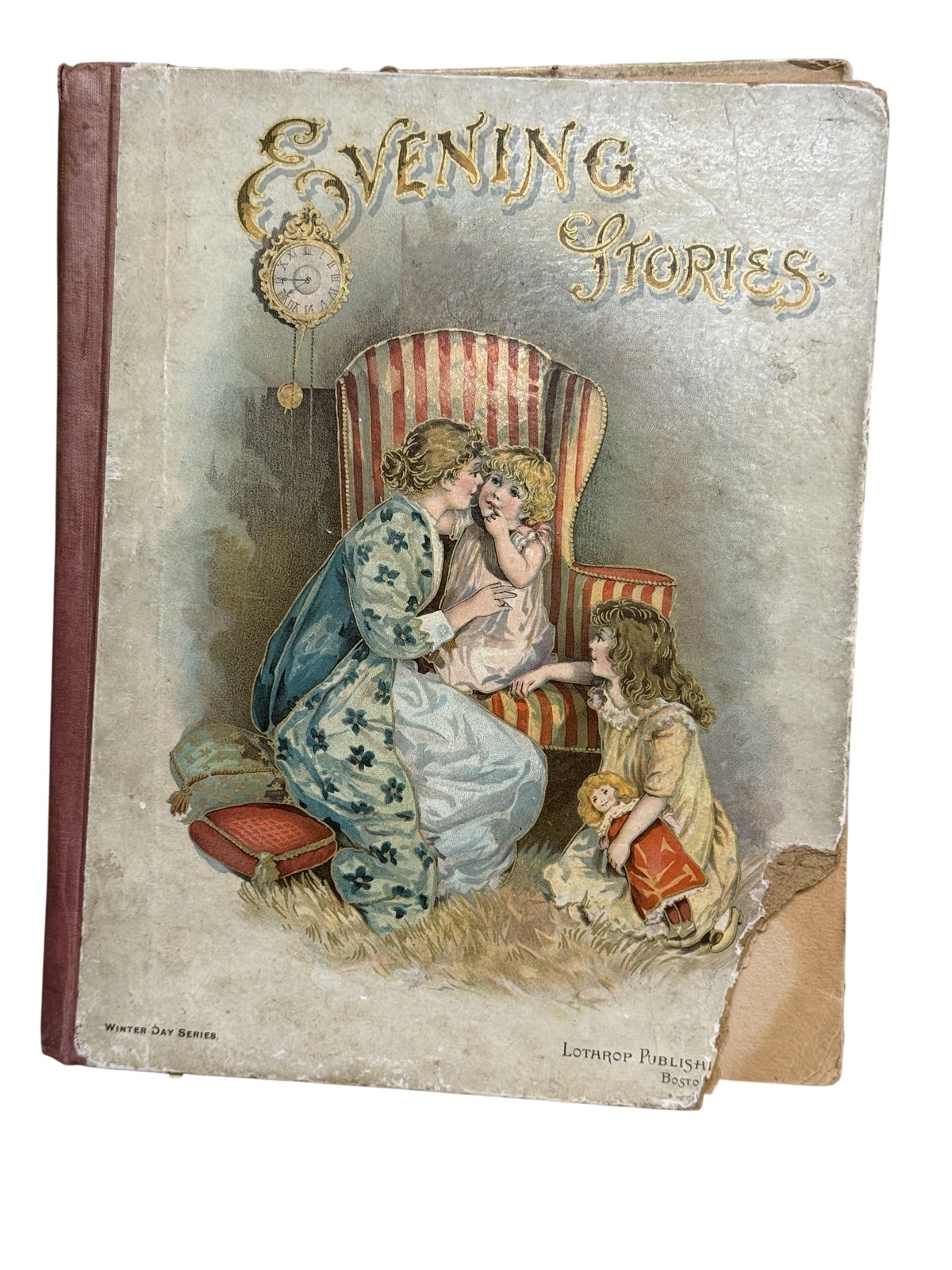 Vintage Evening Stories Winter Day Series HC Arco 1898 Children’s Illustrated