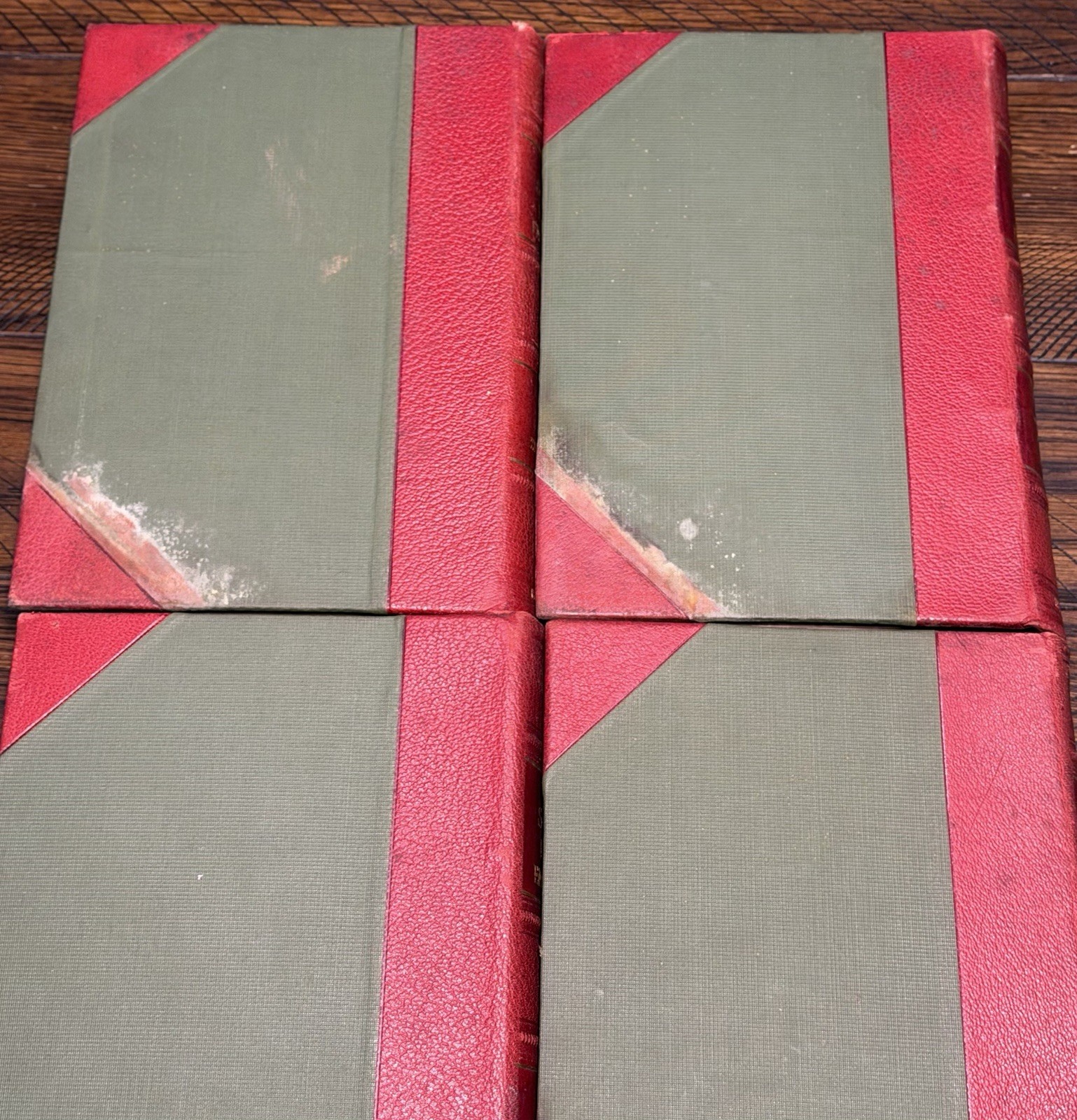 1902 School Library Encyclopedia Complete 4 Vol Set Bellows Bros Leather Bound