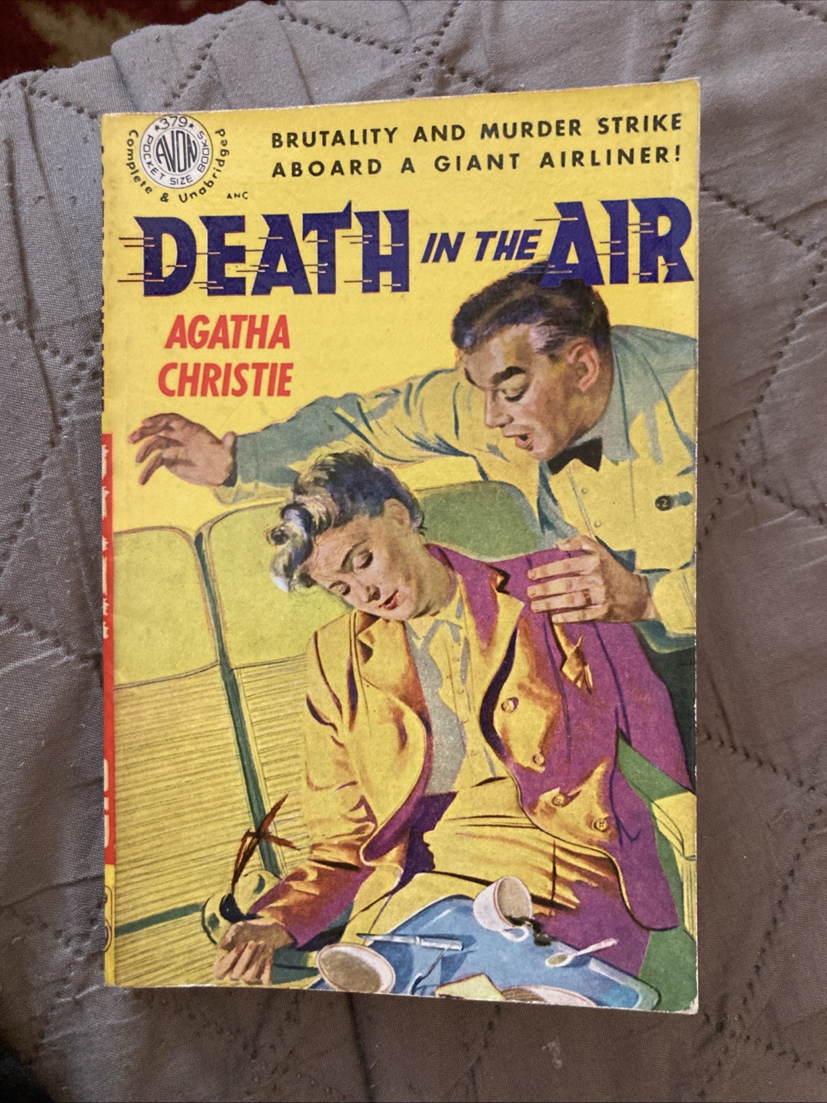 Crime gga Vintage Pb, Death In The Air by Christie, Avon 379, 1951, SVG