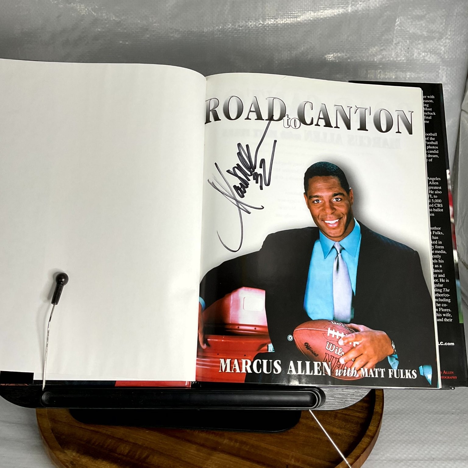 ROAD TO CANTON Marcus Allen SIGNED Illustrated NFL Football Biography 2005