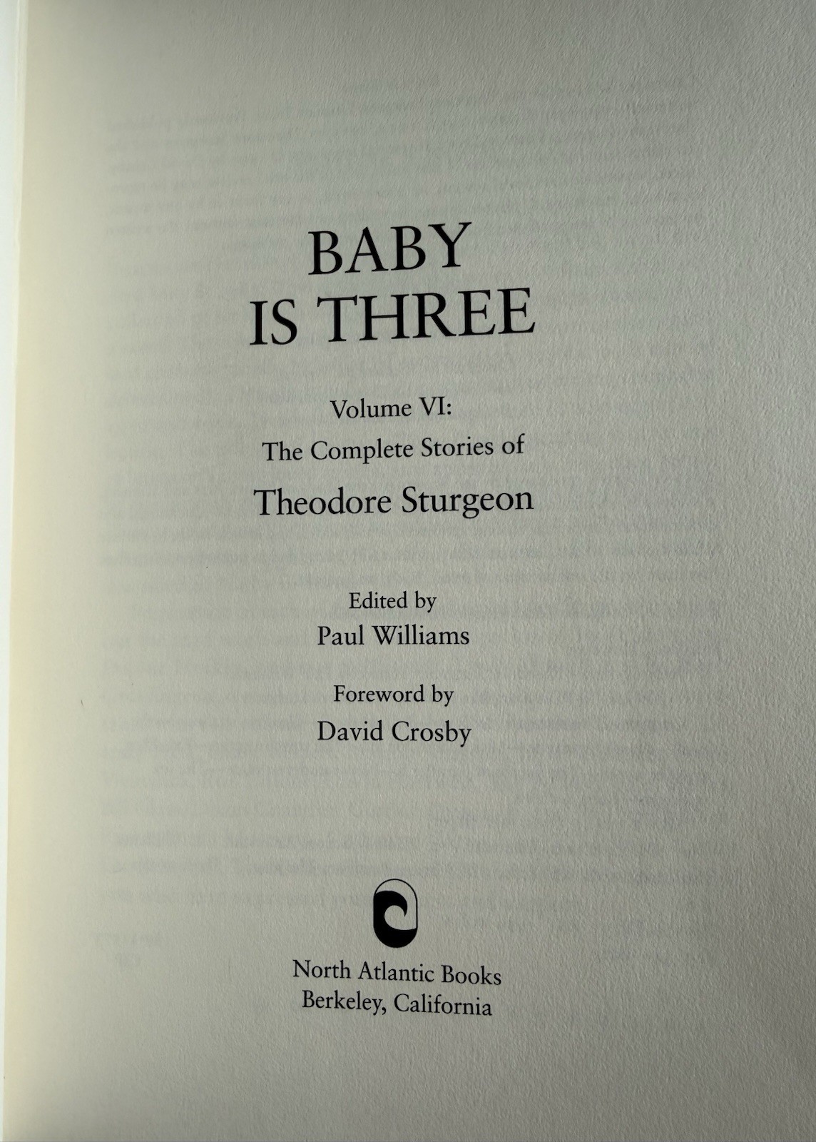 Baby is Three Volume VI The Complete Stories of Theodore Sturgeon 1st Ed VG