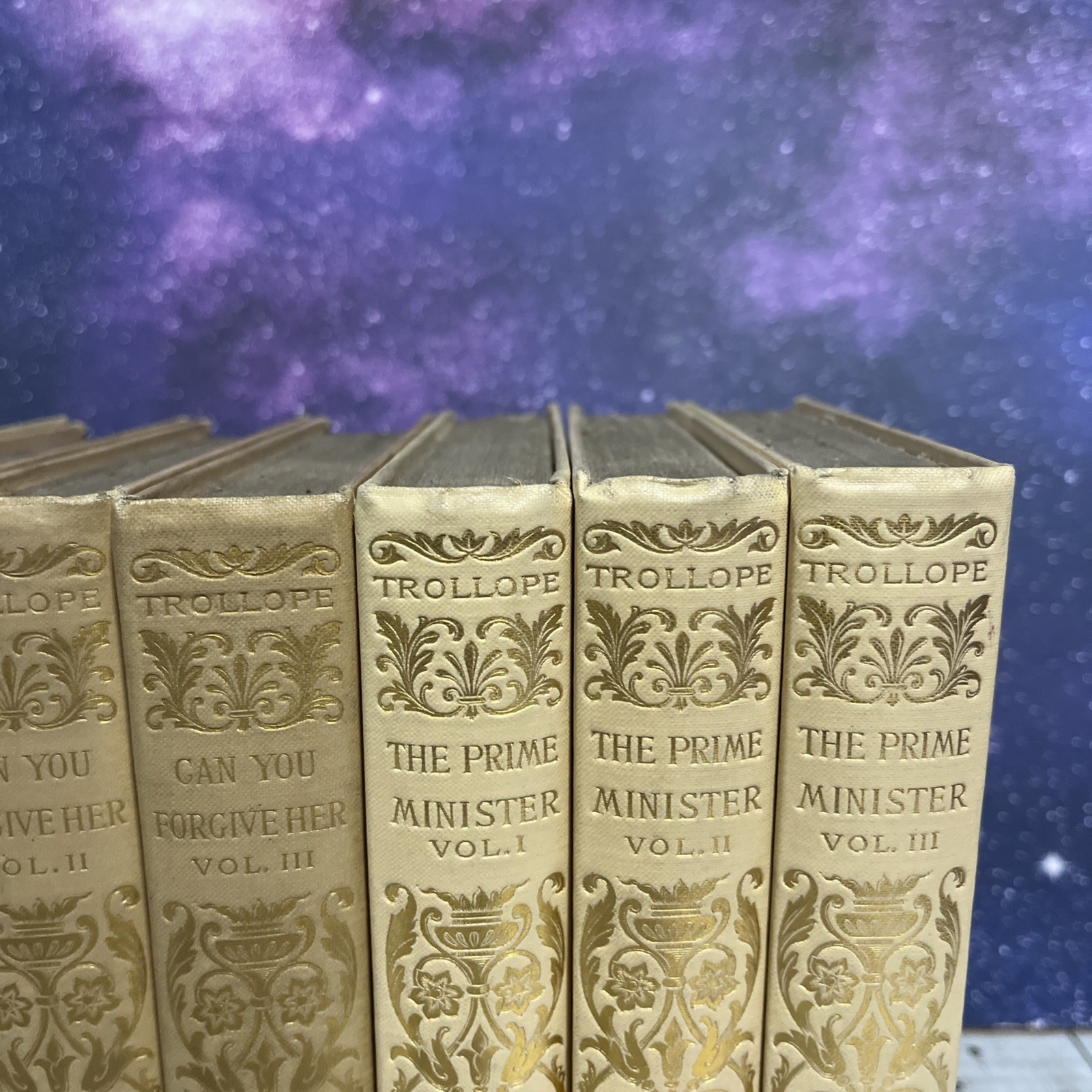 Antique 1893 – Lot Of 12- THE PARLIAMENTARY NOVELS BY Anthony Trollope – Decor