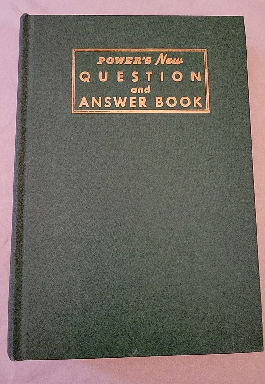 Power’s New Question And Answer Book 1941 Vintage Very Good Condition