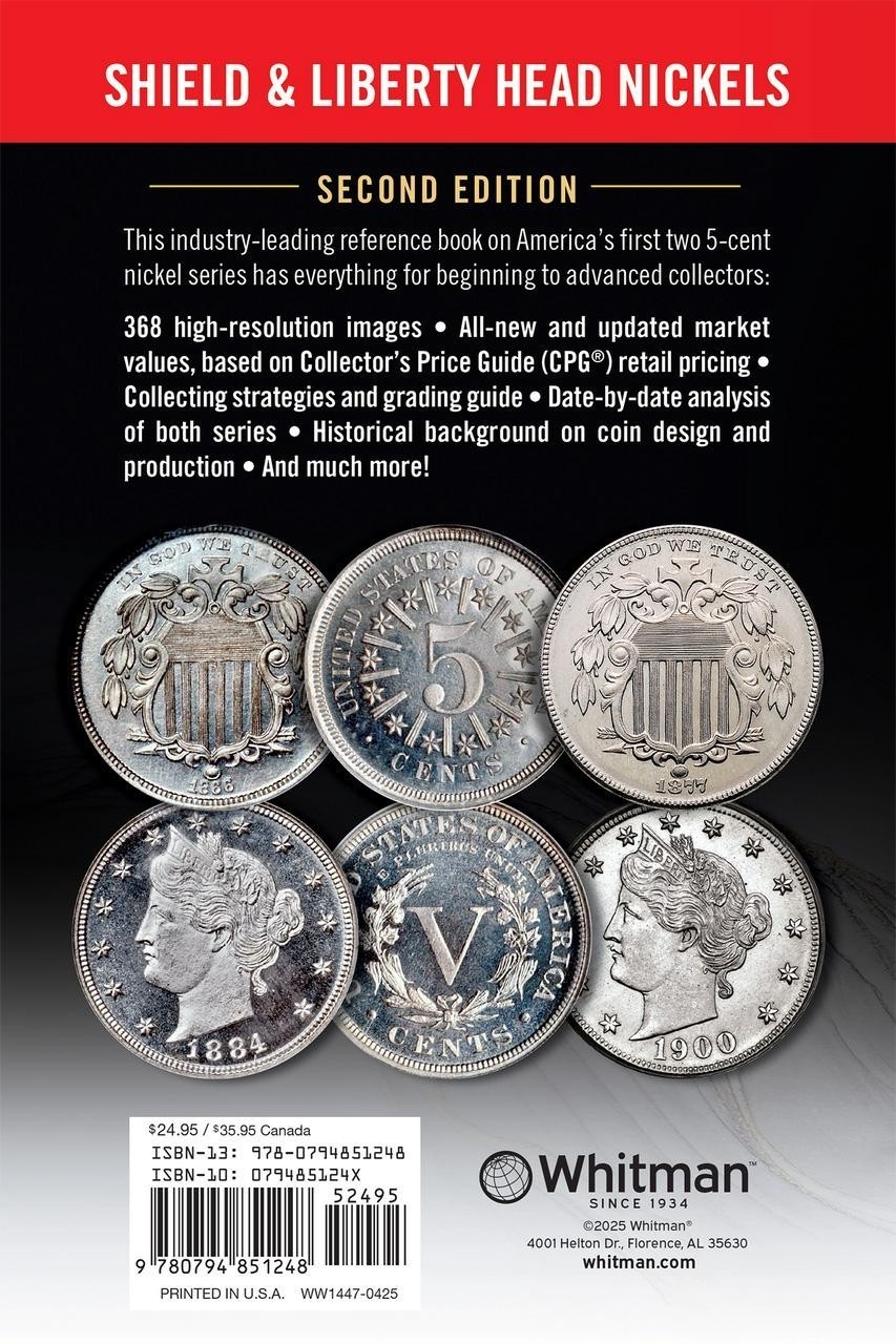 New Official Red Guide Book – US Shield & Liberty Head Nickels Coin 2nd Edition