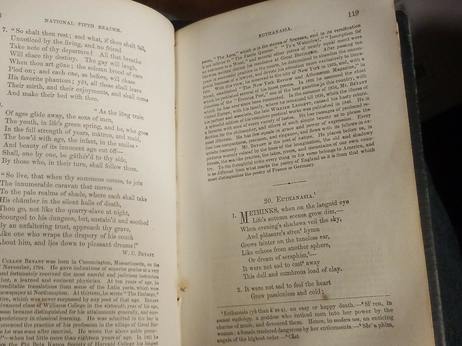 Antique 1863 A. S. Barnes & Burr Hardcover The National Fifth Reader
