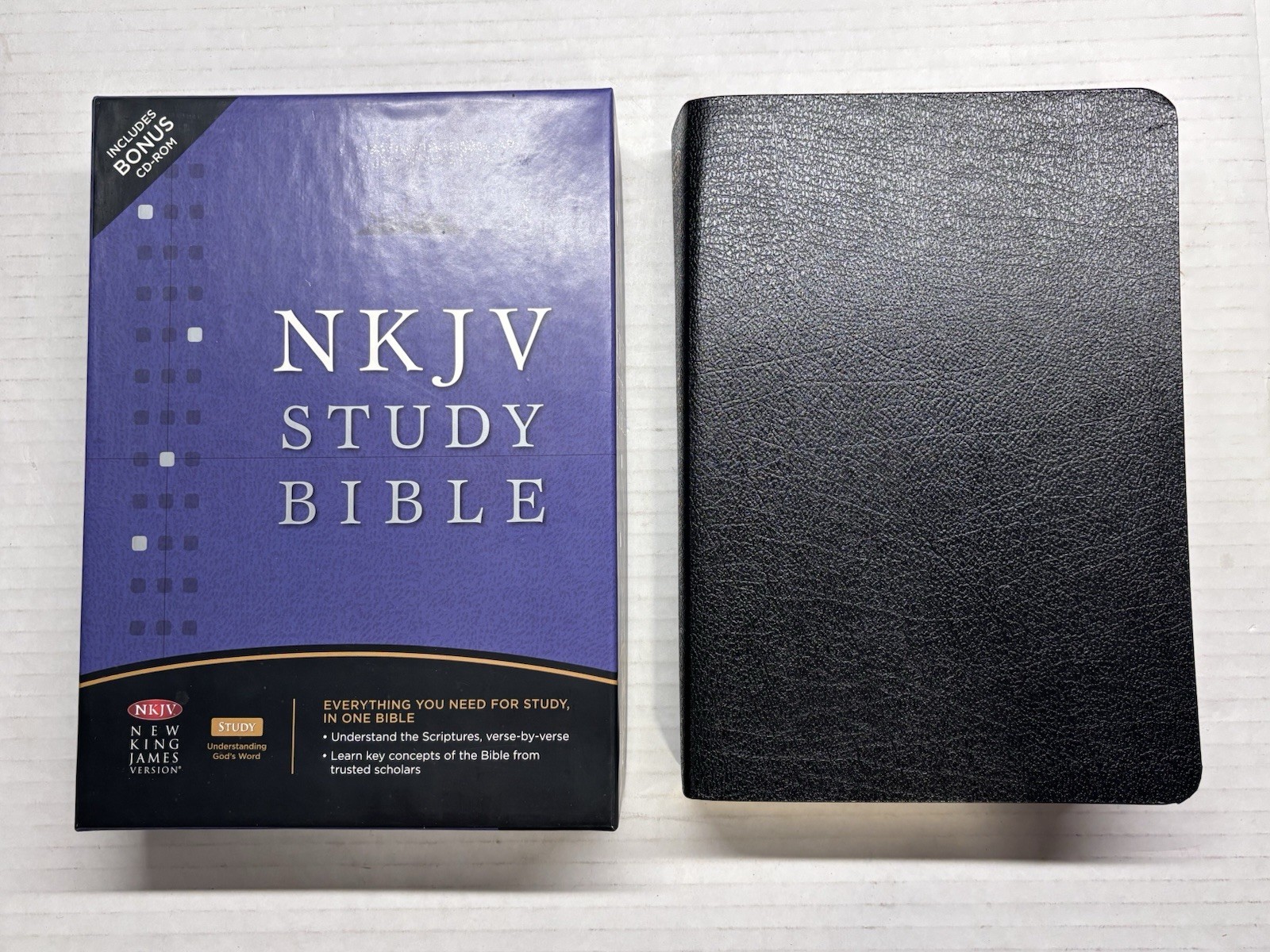 NEW NELSON’S NKJV STUDY BIBLE Black Bonded Leather 2885T ~ 2nd Ed 2007 Copyright